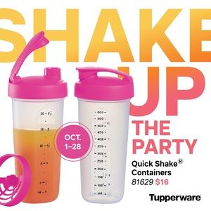 Tupperware pink shaker